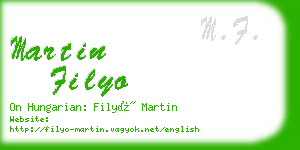 martin filyo business card